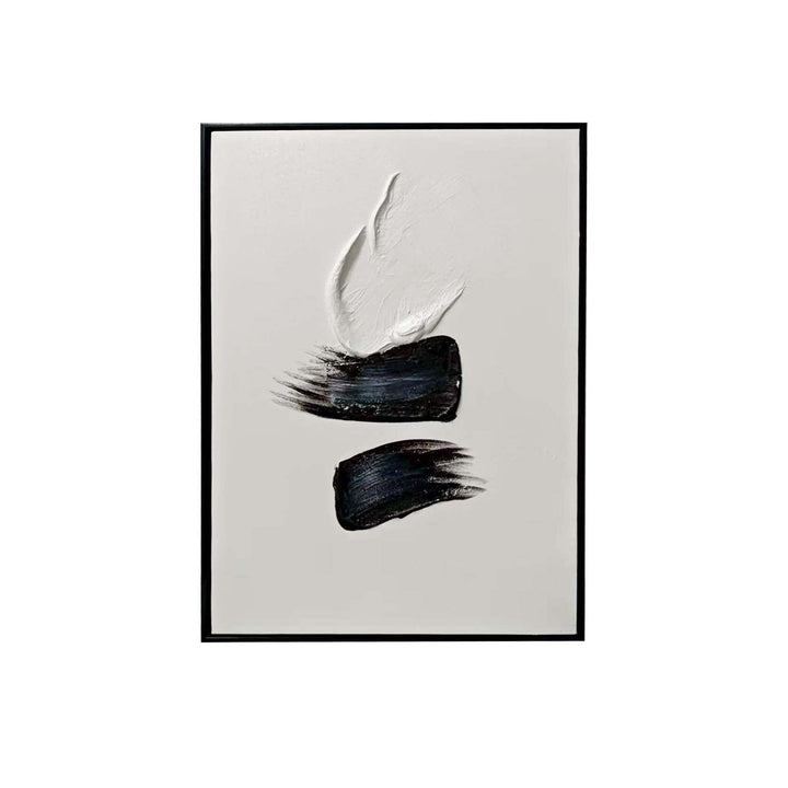 Regent Monochrome 3D Paint Stroke Effect Canvas Wall Art - II Accessories 