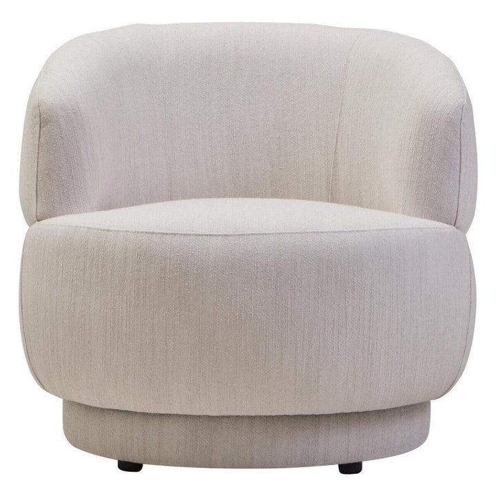 Reno Ivory Linen Curved Accent Chair Furniture 