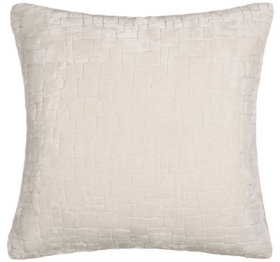 Rhea Cream Geometric Feather Filled Cushion - 43x43cm Textiles 