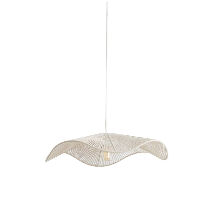 Rhia Large Cream Woven Wavy Ceiling Light Lighting 