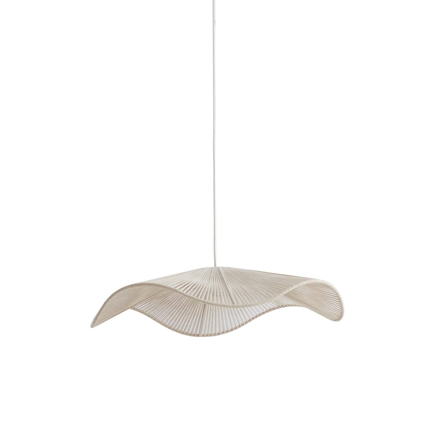Rhia Large Cream Woven Wavy Ceiling Light Lighting 