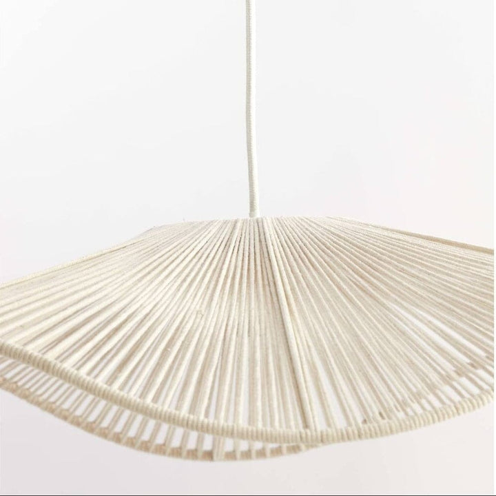 Rhia Large Cream Woven Wavy Ceiling Light Lighting 
