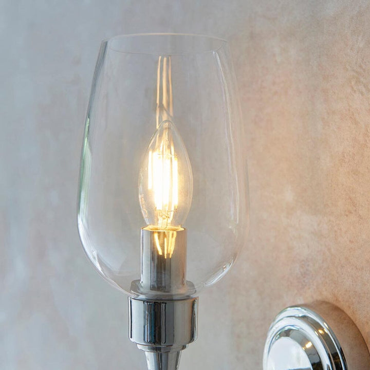 Ridgeton Nickel & Glass Wall Light Lighting 