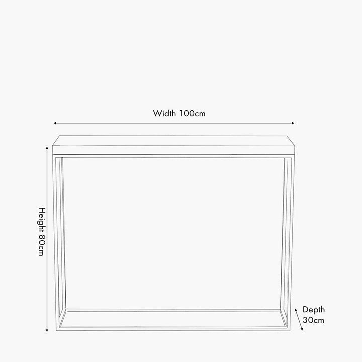 Robyn Beige Granite & Gold Square Console Table Furniture 