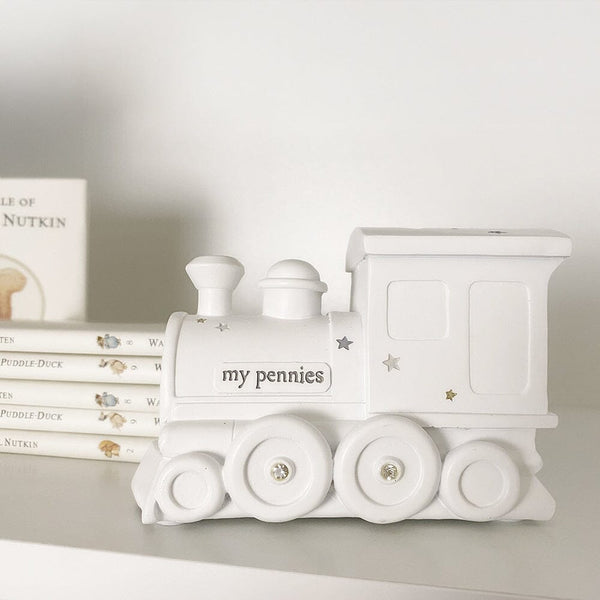 Roland White Train Money Box Nursery 