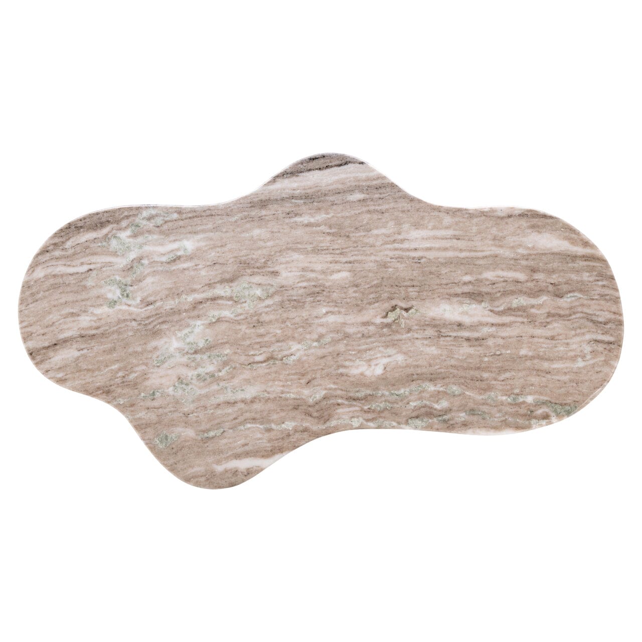 Rolter Neutral Marble Coffee Table with Brushed Brass Base Furniture 