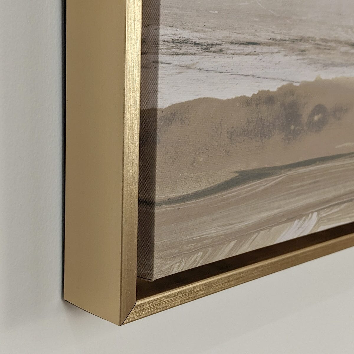 Rosanna Gold Framed Neutral Abstract Canvas Wall Art - 90x30cm Accessories 