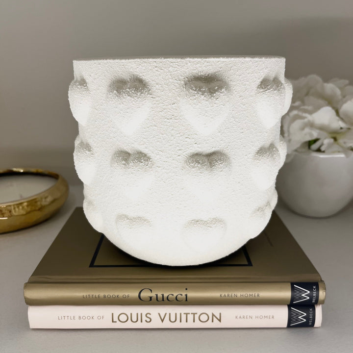 Rosie White Heart Patterned Planter Accessories 