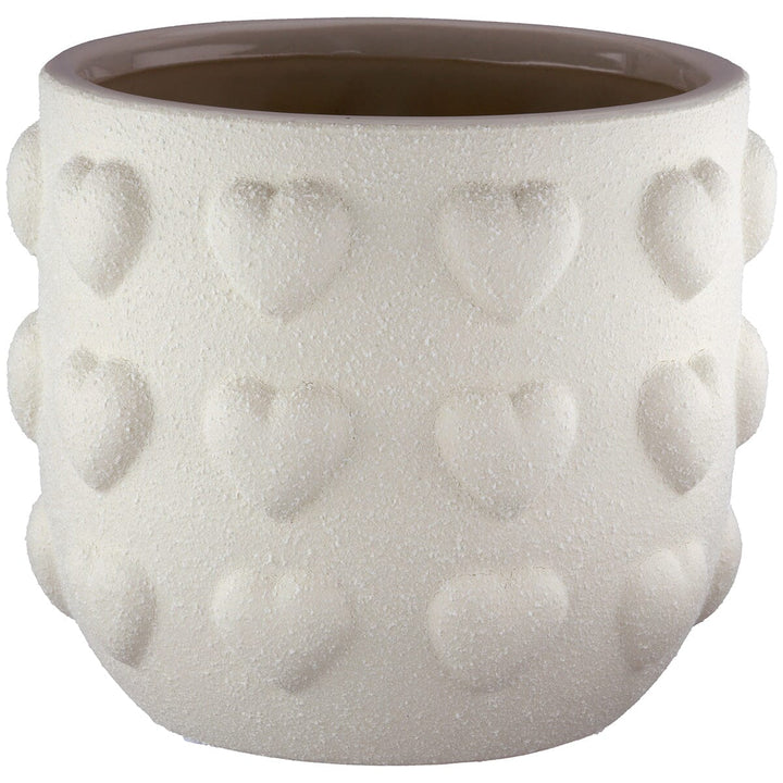 Rosie White Heart Patterned Planter Accessories 