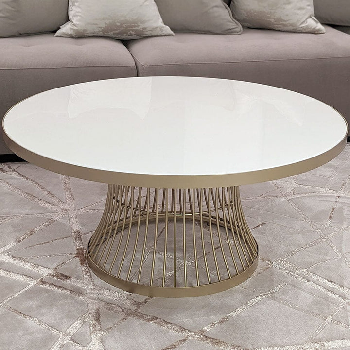 Rothbury Champagne & White Round Coffee Table Furniture 