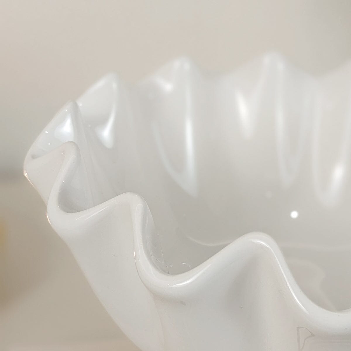 Rothesay White Ruffled Effect Ceramic Bowl Accessories 