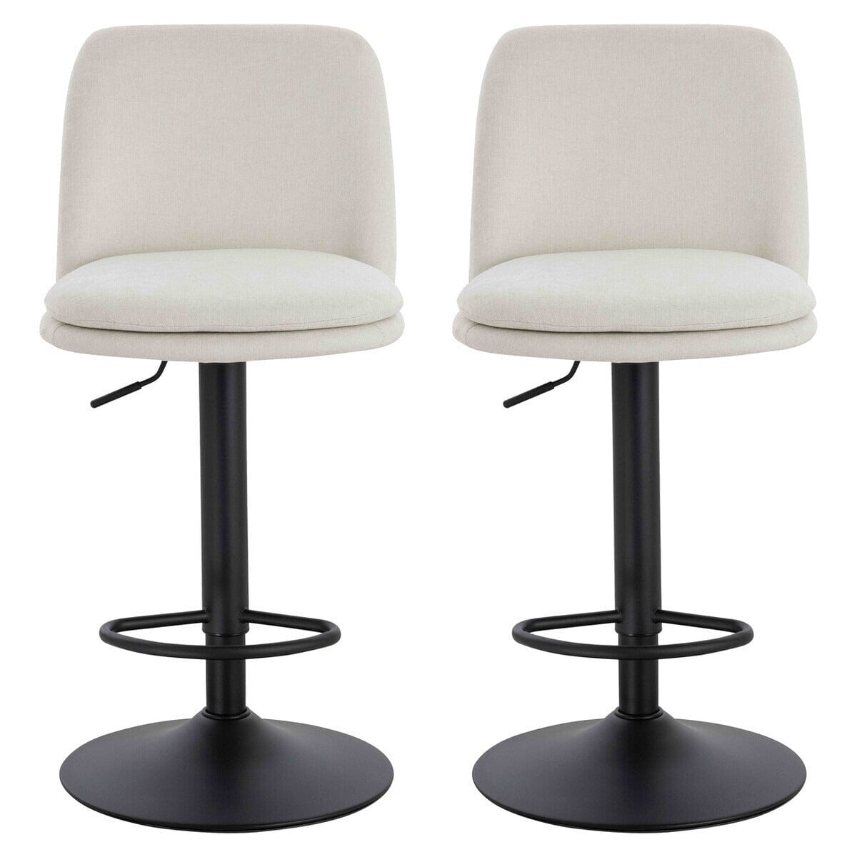 Roux Cream Textured Bar Chairs - Set of 2 Furniture 