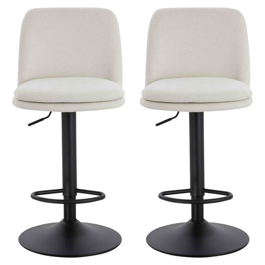 Roux Cream Textured Bar Chairs - Set of 2 Furniture 