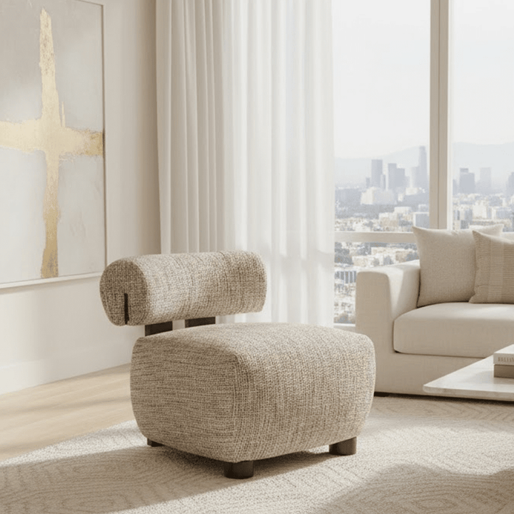 Sadia Neutral Textured Two Toned Accent Chair Furniture 