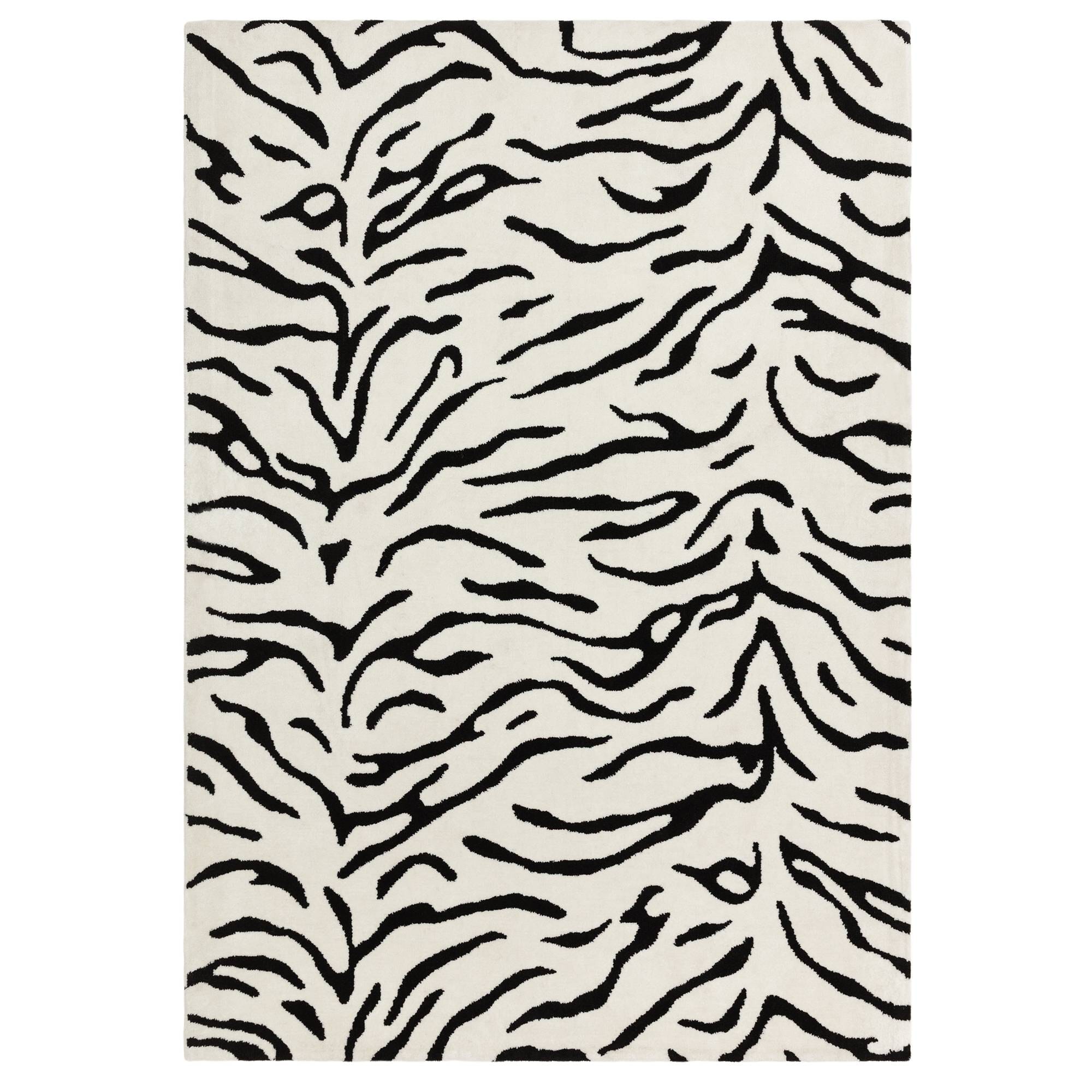 Sahara Monochrome Tiger Print Rug 