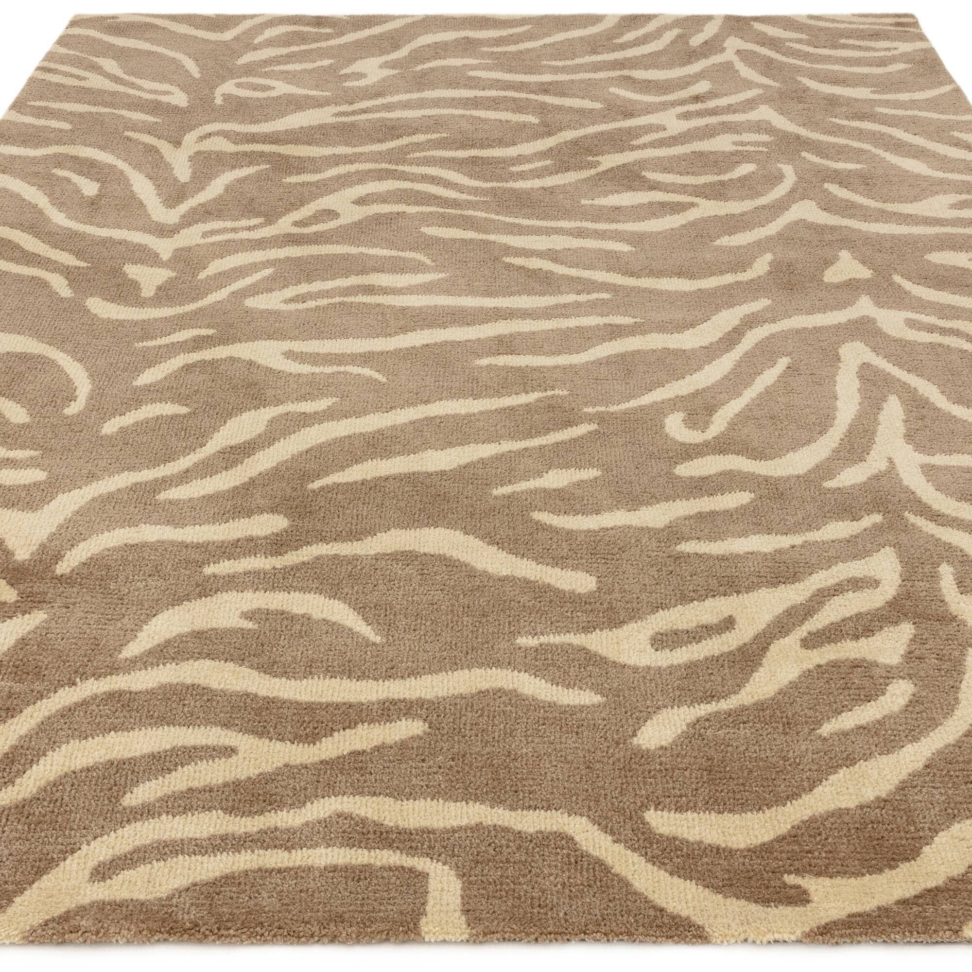 Sahara Taupe Tiger Print Rug 