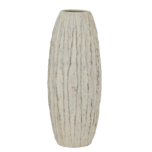 Salma Neutral Ceramic Textured Vase Accessories 