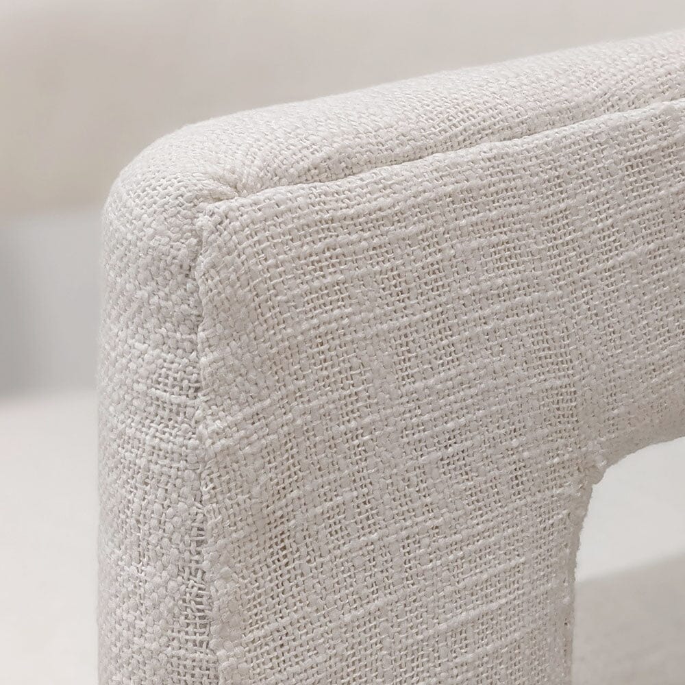 Samira Cream Curved Accent Chair Rowen Homes