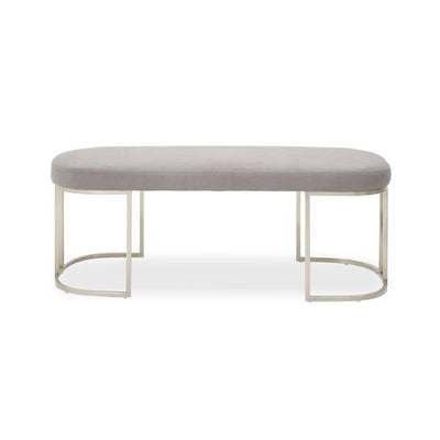 Sapphira Grey & Silver Curved Bench Furniture 