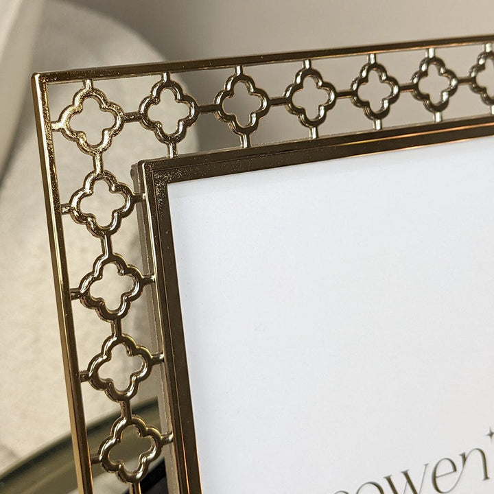 Sarai Gold Lattice Metal Photo Frame - 5x7" Accessories 