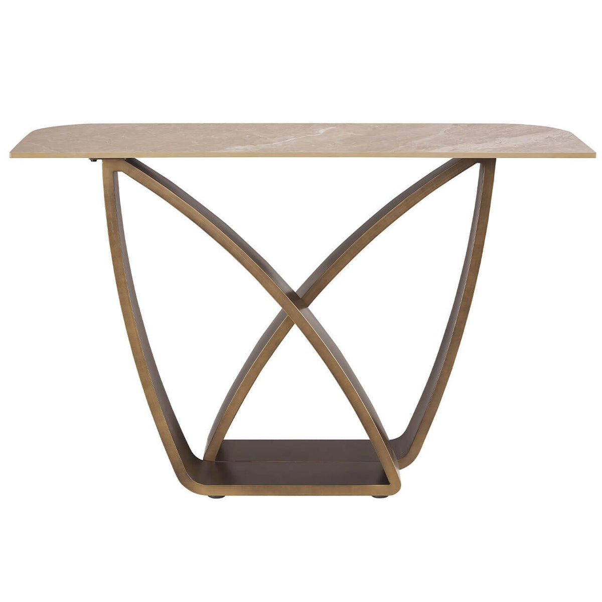 Sarzana Bronze Console Table with Stone Top Furniture 