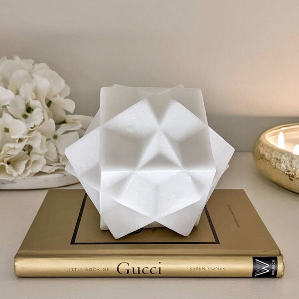 Savio Cream Stone Decorative Geometric Ornament Accessories 