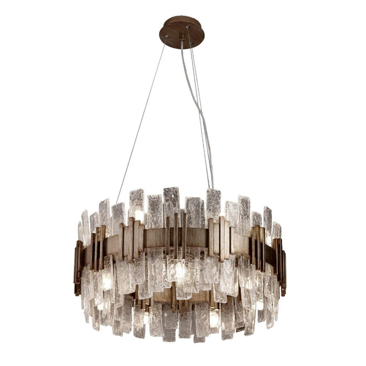 Selestia Large Aged Brass & Glass Statement Ceiling Light Lighting 