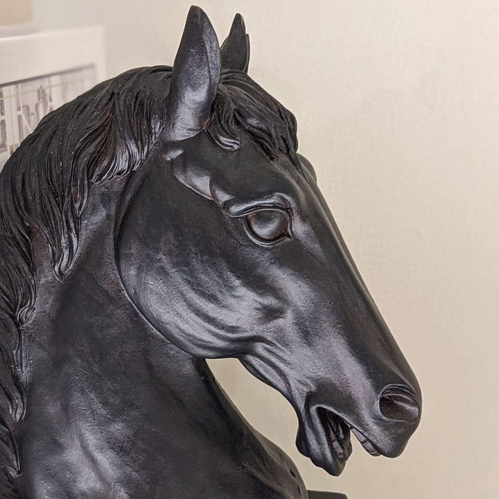 Serafina Black Horse Head Decorative Bookends Accessories 