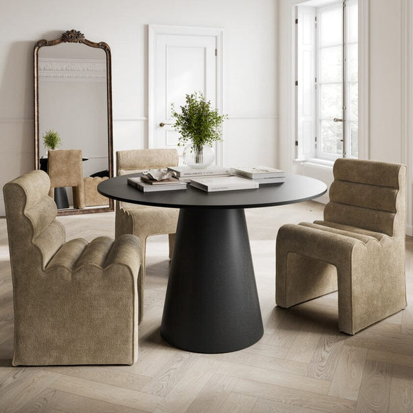 Seraphina Black Round Dining Table Furniture 
