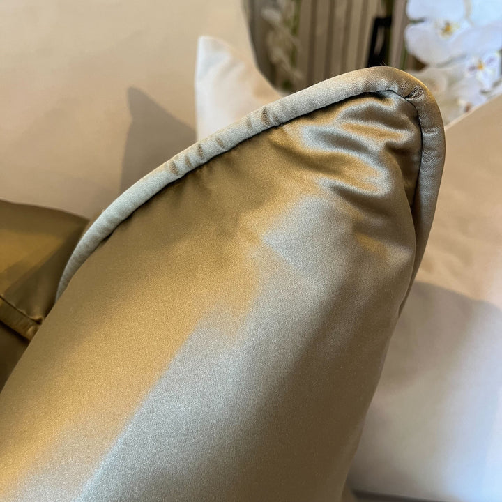 Serena Gold Satin Bolster Cushion- 35x50cm Accessories 