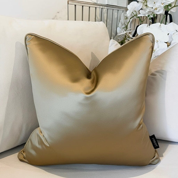 Serena Gold Satin Cushion - 50x50cm Accessories 