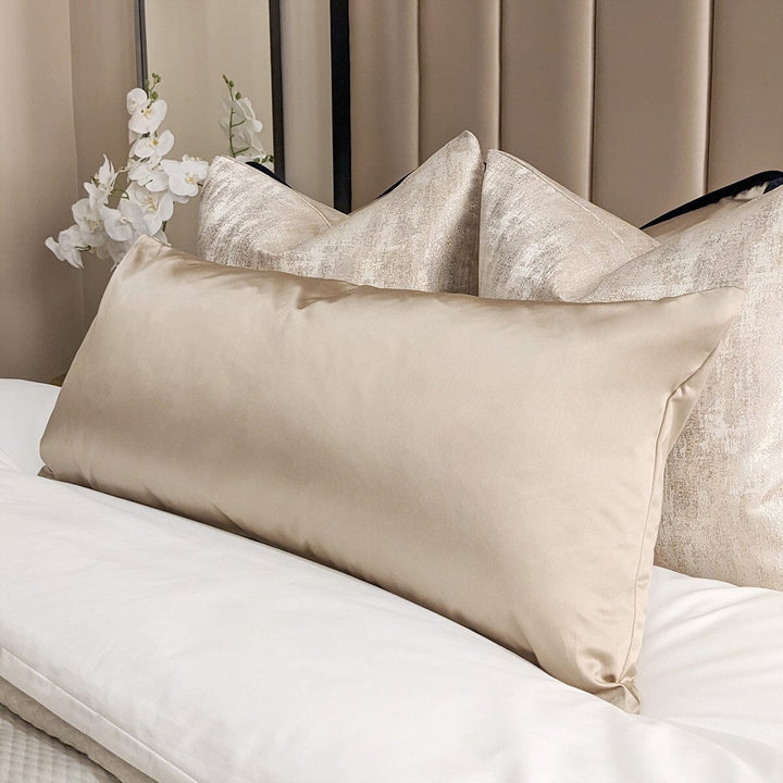 Serena Hazel Satin Long Bolster Cushion - 80x35cm Textiles 