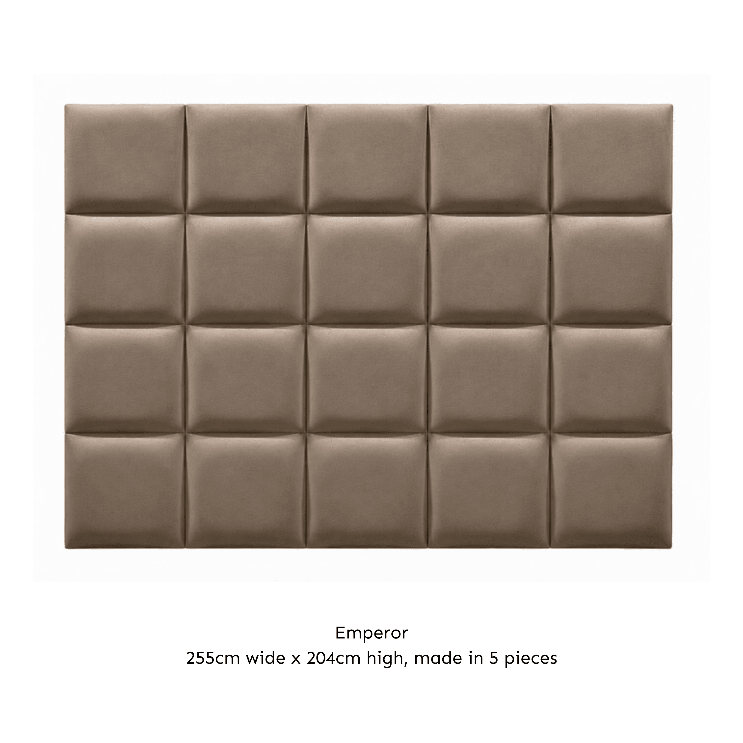Serene Mink Velvet Luxury Cubed Upholstered Headboard Beds and Headboards 