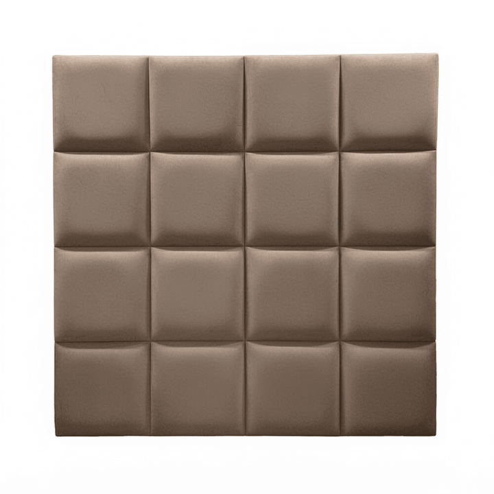 Serene Mink Velvet Luxury Cubed Upholstered Headboard 
