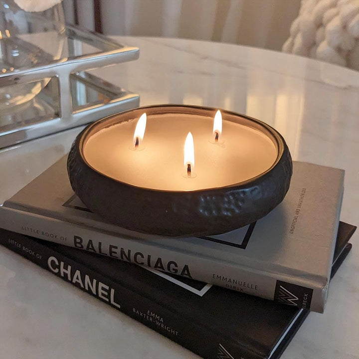 Set of 2 Aeolian Black Candles Fragrance 