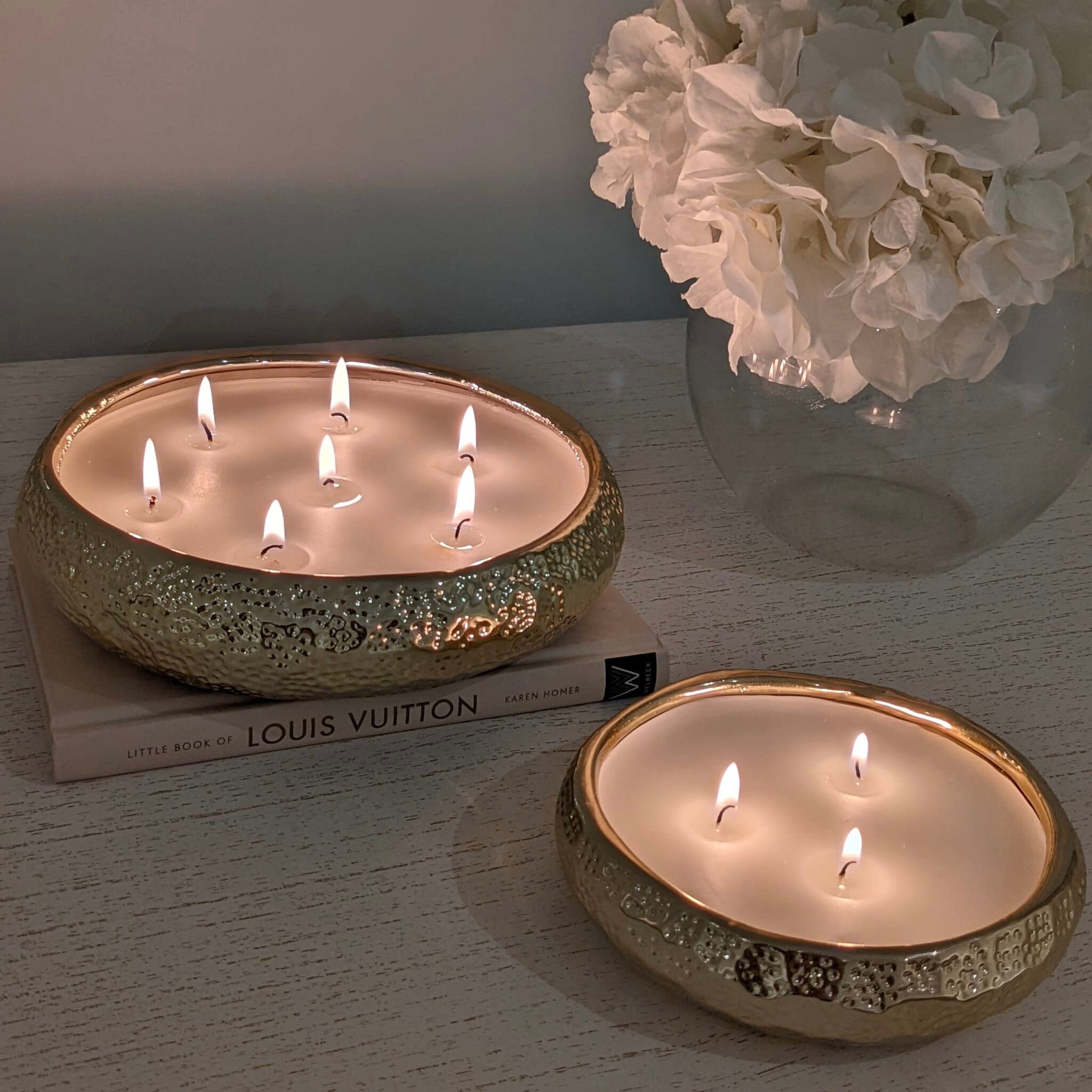 Set of 2 Aeolian Gold Candles Fragrance 