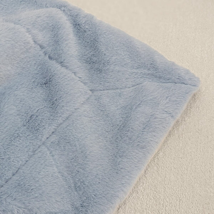 Seychelles Light Blue Faux Fur Throw Textiles 