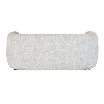 Shella Cream Textured Curved 2 Seater Sofa Sofa 