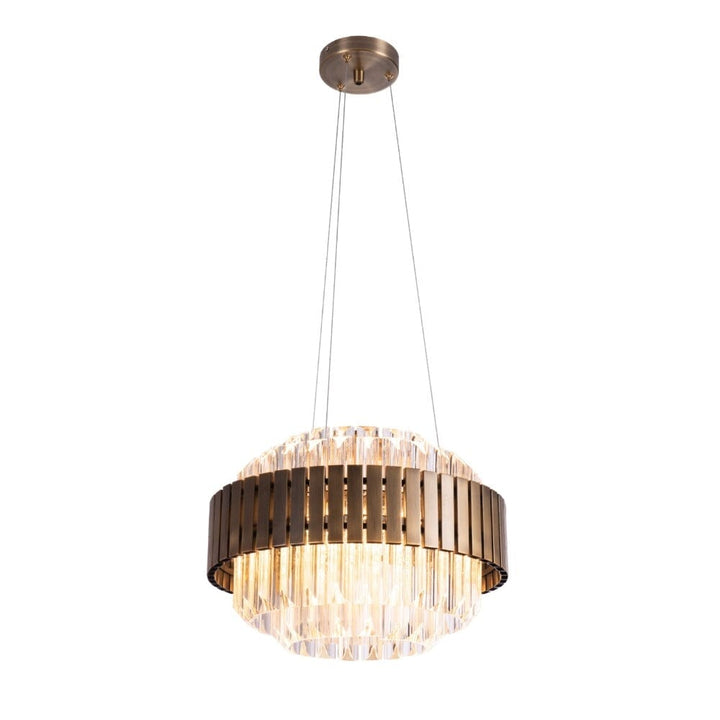 Shenella Luxury Bronze & Glass Chandelier Lighting 