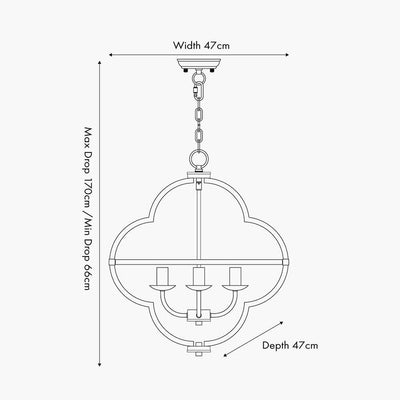 Sienna Black Metal 4 Light Pendant Ceiling Light Lighting 