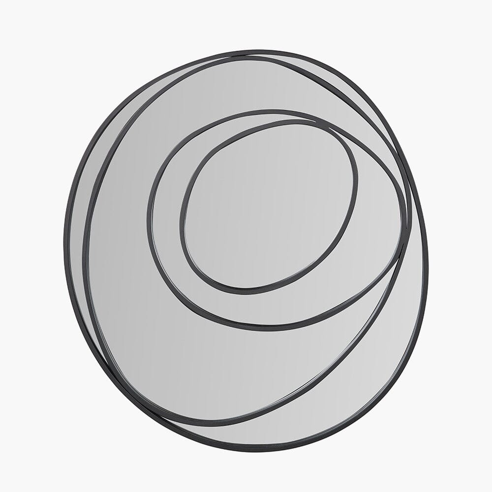 Sienna Black Metal Swirl Wall Mirror Accessories 