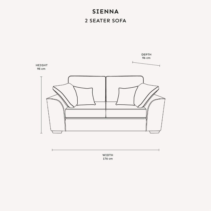 Sienna Champagne Chenille Sofa Range Sofa 