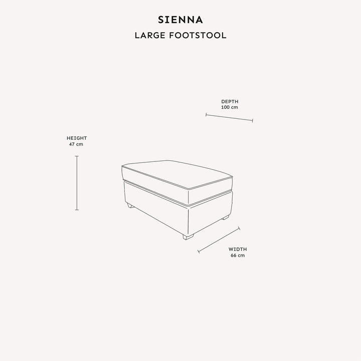 Sienna Champagne Chenille Sofa Range Sofa Large Footstool 