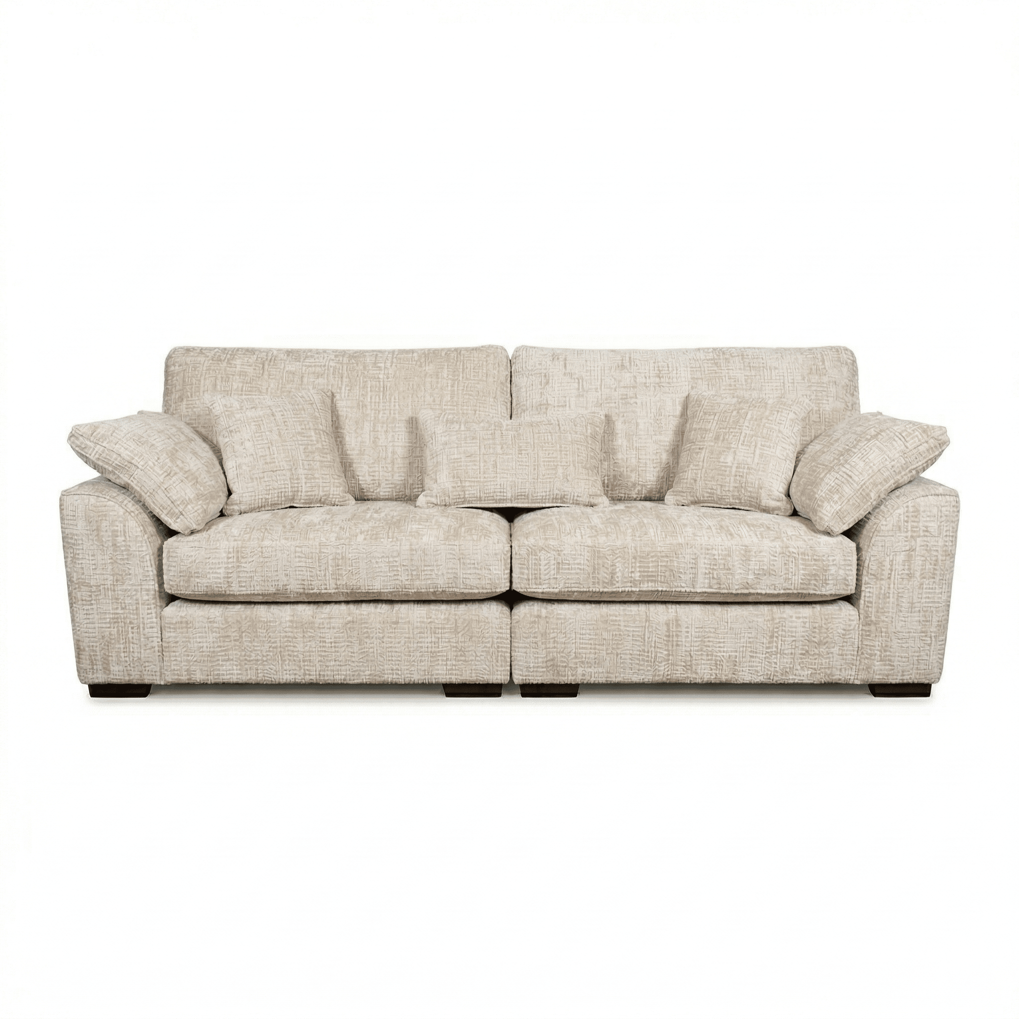 Sienna Ivory Textured Chenille Sofa Range Sofa 
