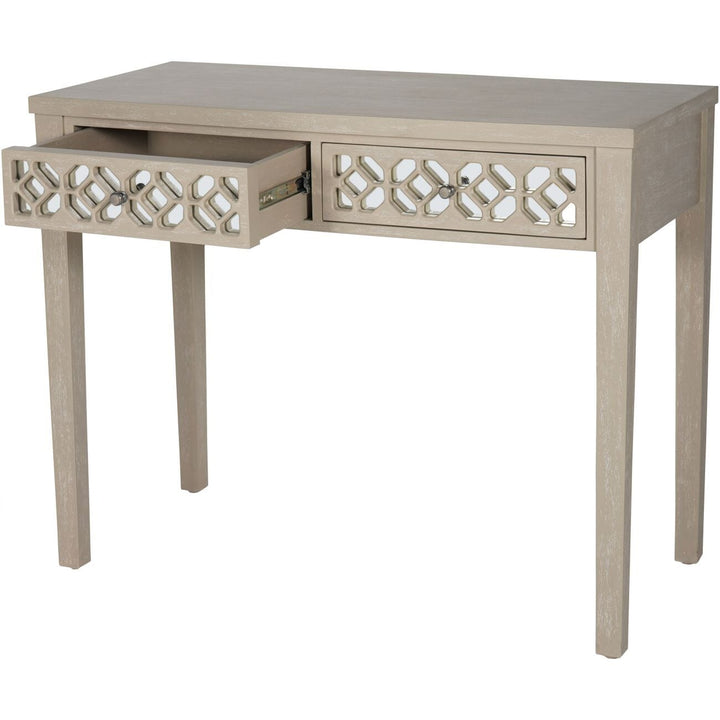 Sienna Whitewash Wooden 2 Drawer Console Table Furniture 