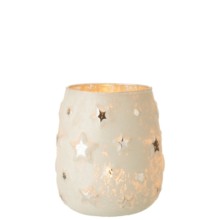 Silver & White Star Candle Holder Accessories 