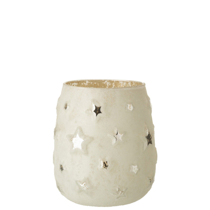 Silver & White Star Candle Holder Accessories 