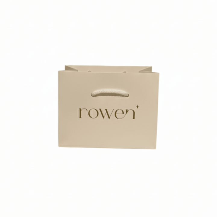 Small Rowen White & Gold Gift Bag 