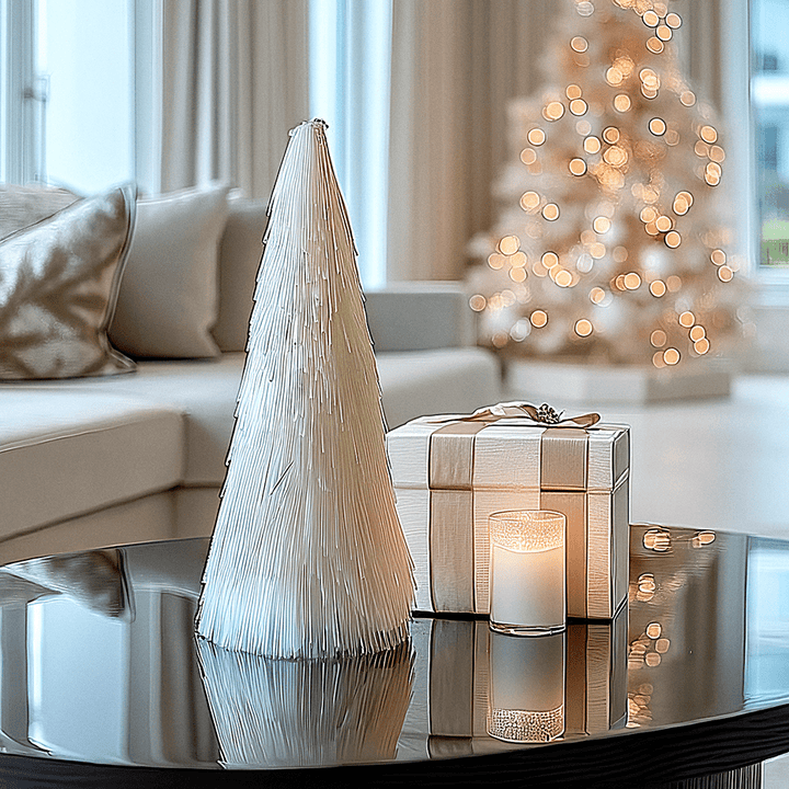 Small White Decorative Christmas Tree Ornament Accessories 
