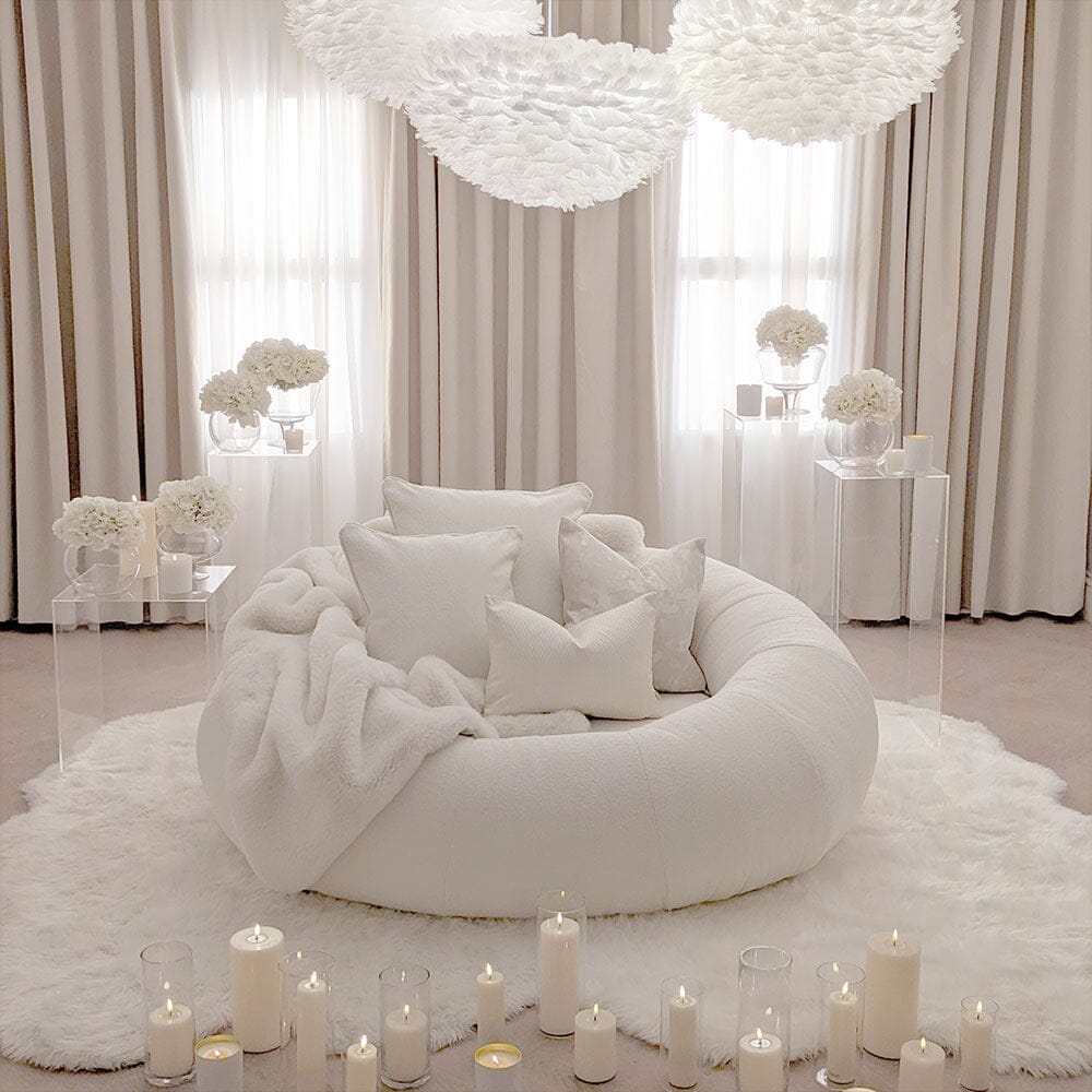 Snuggle Cream Boucle Round Nest Sofa MTO Sofa 